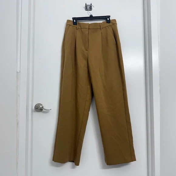 Old Navy Tan Taylor Extra High Waisted Wide Leg Trousers New with Tags, Size L - Picture 2 of 4